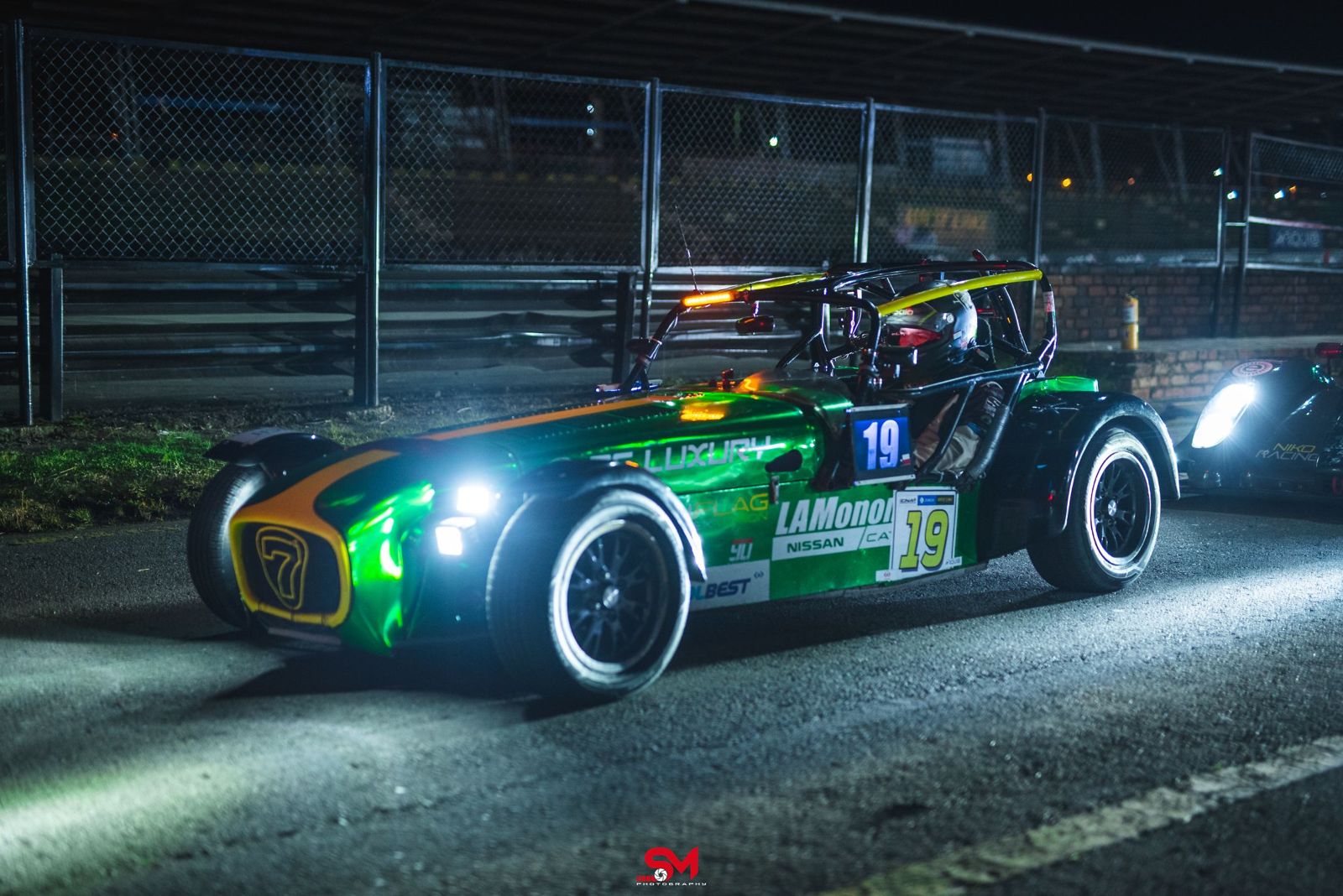 Our endurance car at night in Bogotá