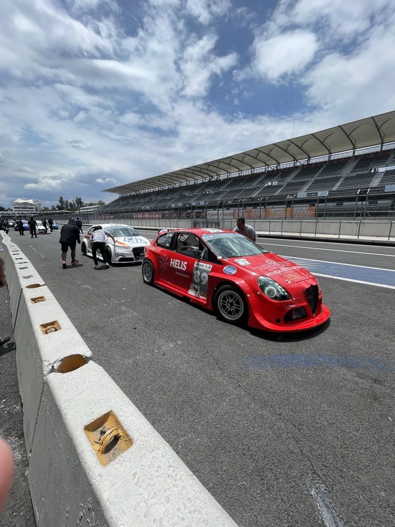 Our endurance car on pit lane in Mexico City
